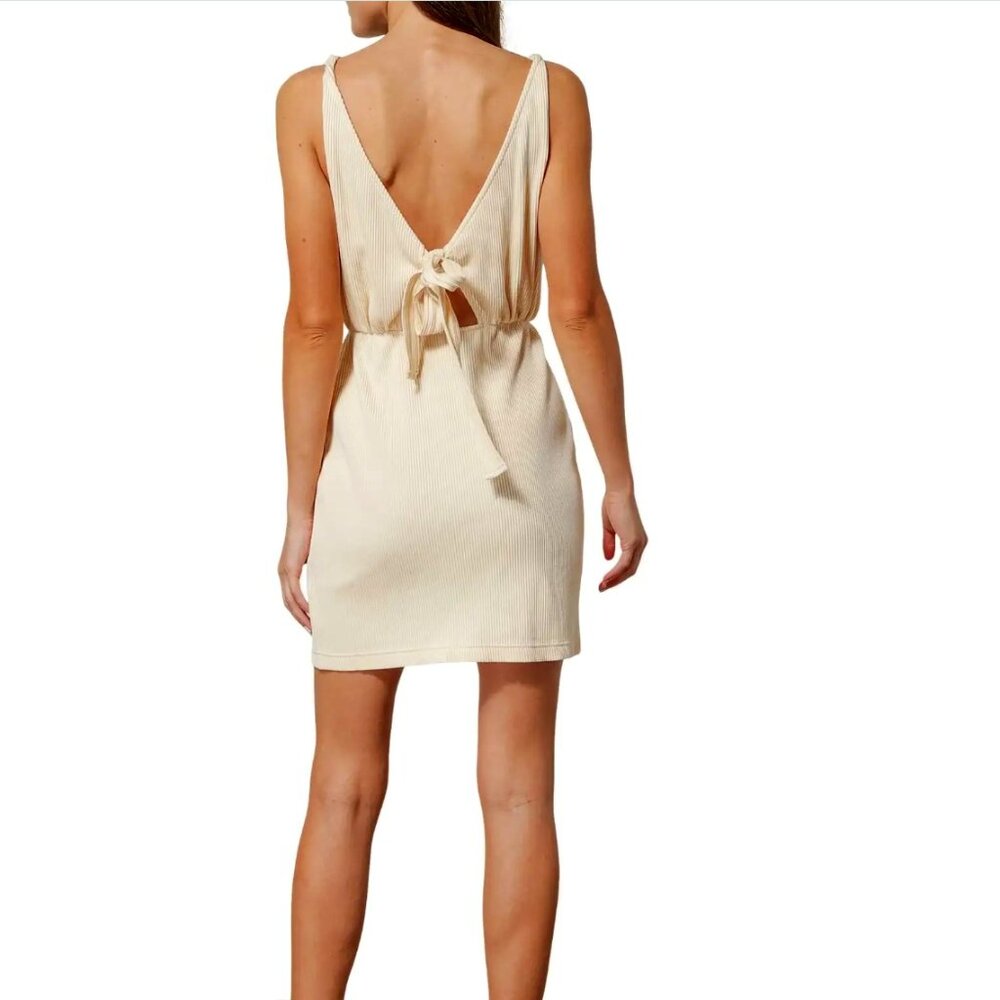Line & Dot Mila Knit Dress - Cream (Women's Size XS)